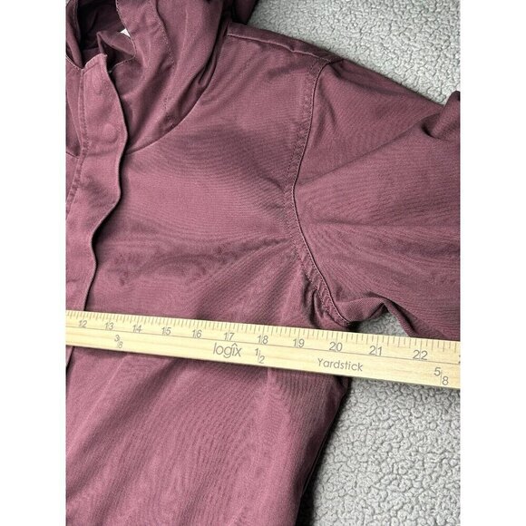 Loft Outlet Jacket Womens Medium Plum Field Jacket Cinch Tie Waist Cargo Pockets - Picture 5 of 12